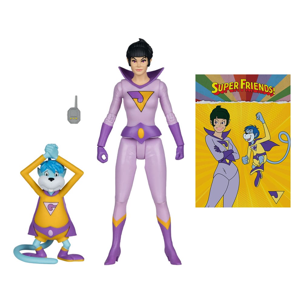 DC Retro Super Friends Actionfigur Jayna & Gleek (Red Platinum Edition) 15 cm