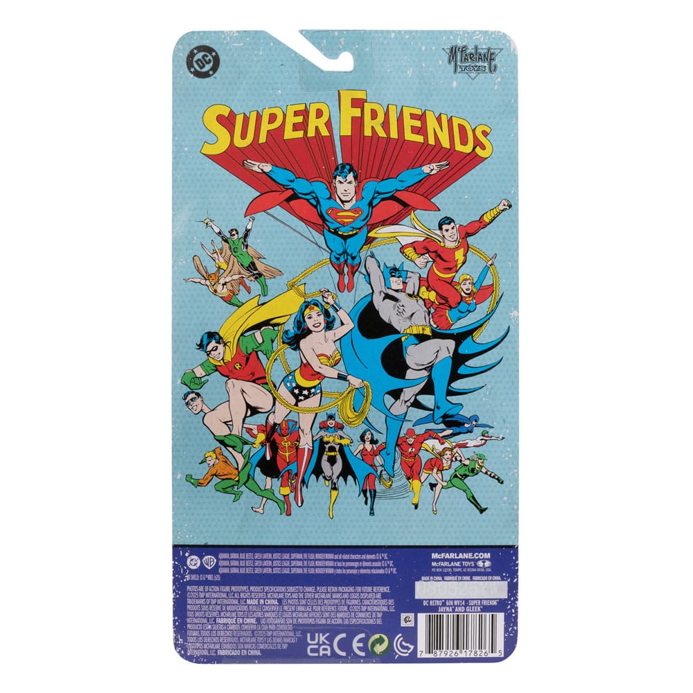 DC Retro Super Friends Actionfigur Jayna & Gleek (Red Platinum Edition) 15 cm