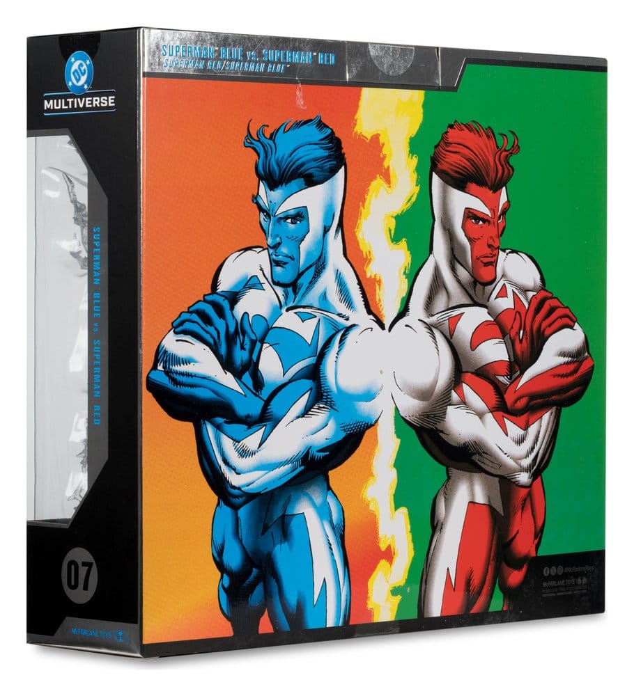 DC Multiverse Actionfiguren 2er-Pack Superman Blue vs. Superman Red (Gold Label) 18 cm