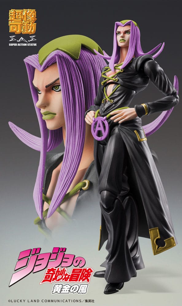 JoJo's Bizarre Adventure Part 5 Super Action Actionfigur Chozokado Leone Abbacchio Black Ver. 16 cm
