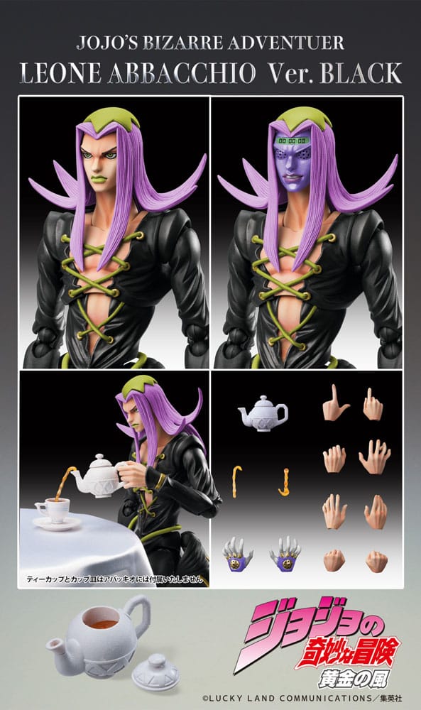 JoJo's Bizarre Adventure Part 5 Super Action Actionfigur Chozokado Leone Abbacchio Black Ver. 16 cm