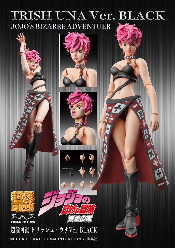 JoJo's Bizarre Adventure Part 5 Super Action Actionfigur Trish Una Black Ver. 15 cm