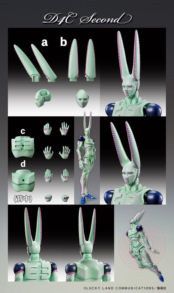 JoJo's Bizarre Adventure Part7 Steel Ball Run Super Action Actionfigur Chozokado D4C Second 20 cm