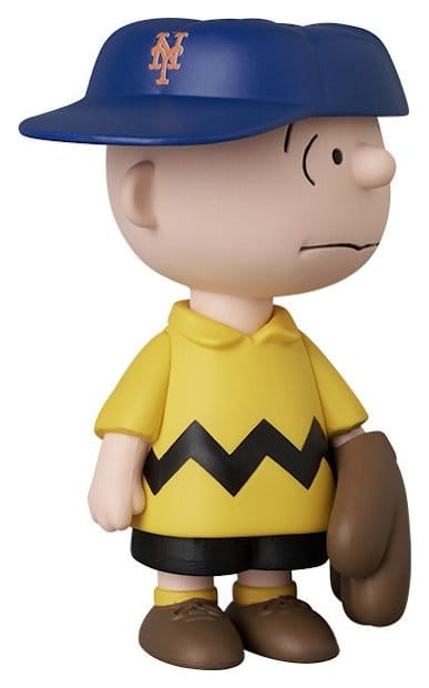 MLB × Peanuts UDF PVC Figur New York Mets Charlie Brown 9 cm