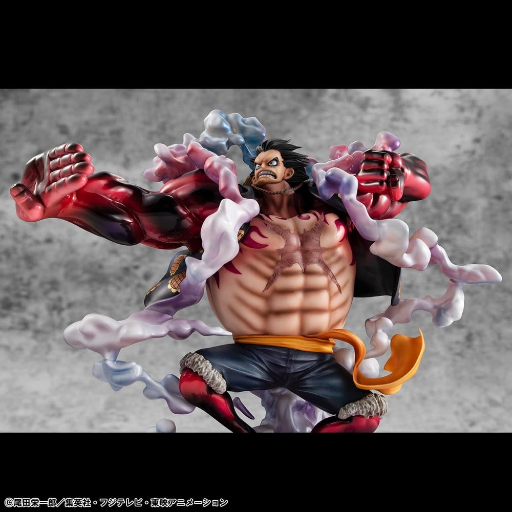 One Piece Portrait.Of.Pirates SA-Maximum PVC Figur Monkey D. Ruffy Gear 4 Bounce-Man 10th Limited Ver. 30 cm