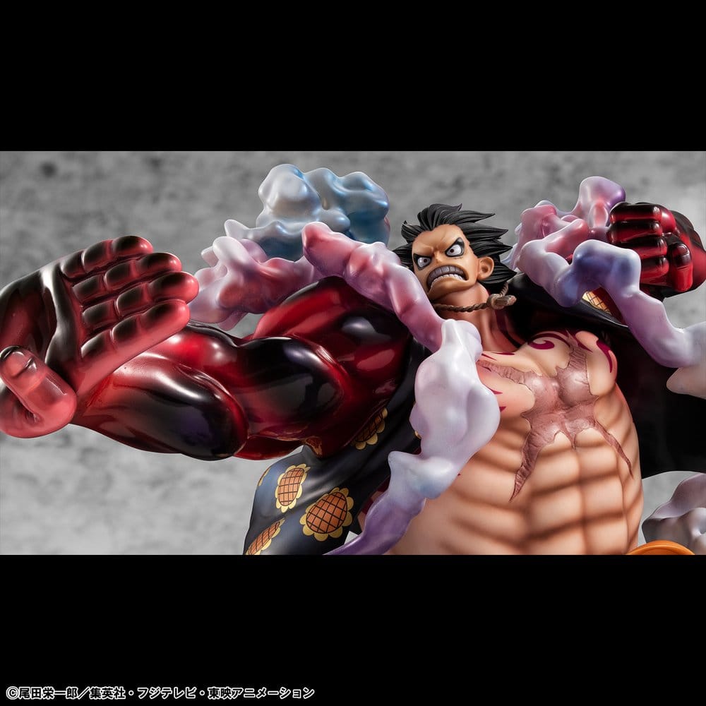 One Piece Portrait.Of.Pirates SA-Maximum PVC Figur Monkey D. Ruffy Gear 4 Bounce-Man 10th Limited Ver. 30 cm