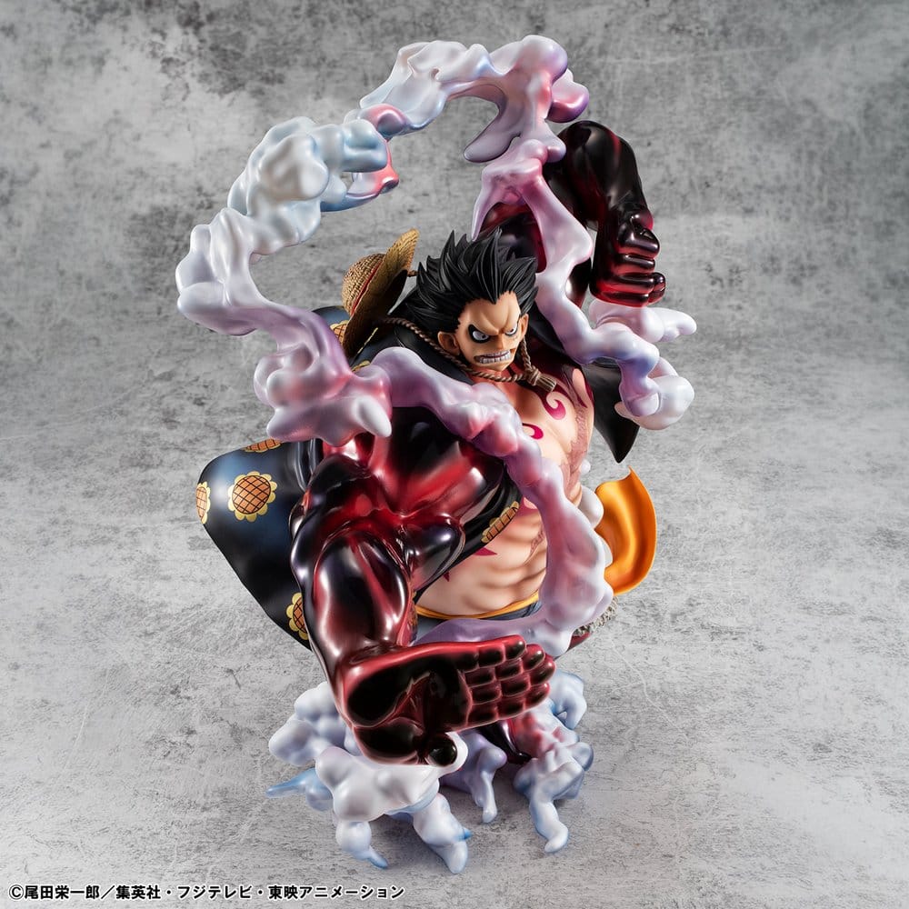 One Piece Portrait.Of.Pirates SA-Maximum PVC Figur Monkey D. Ruffy Gear 4 Bounce-Man 10th Limited Ver. 30 cm