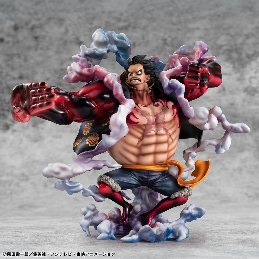 One Piece Portrait.Of.Pirates SA-Maximum PVC Figur Monkey D. Ruffy Gear 4 Bounce-Man 10th Limited Ver. 30 cm