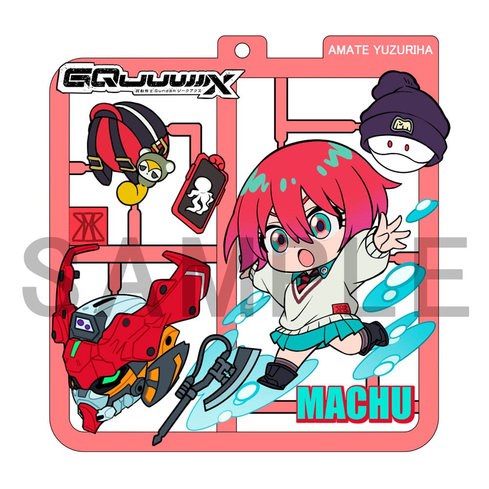 Mobile Suit Gundam GQuuuuuuX Plat Collection Anhänger Sortiment (4)