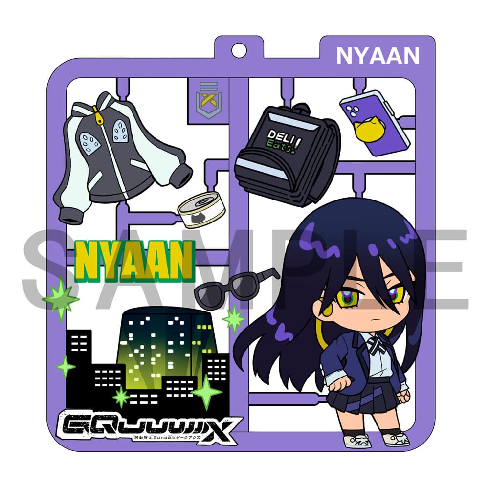 Mobile Suit Gundam GQuuuuuuX Plat Collection Anhänger Sortiment (4)