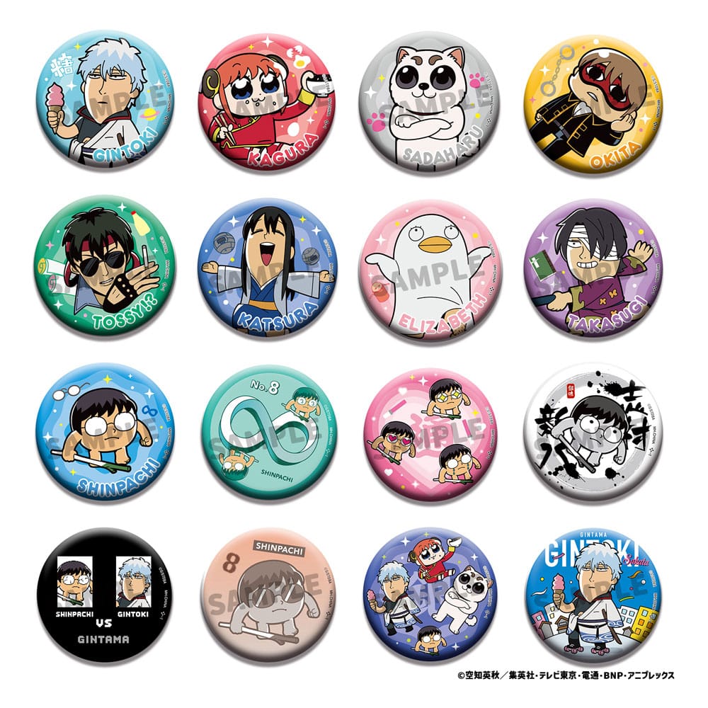 Gintama Metall Ansteck-Buttons Gintama Oshanti 5 cm Sortiment (16)