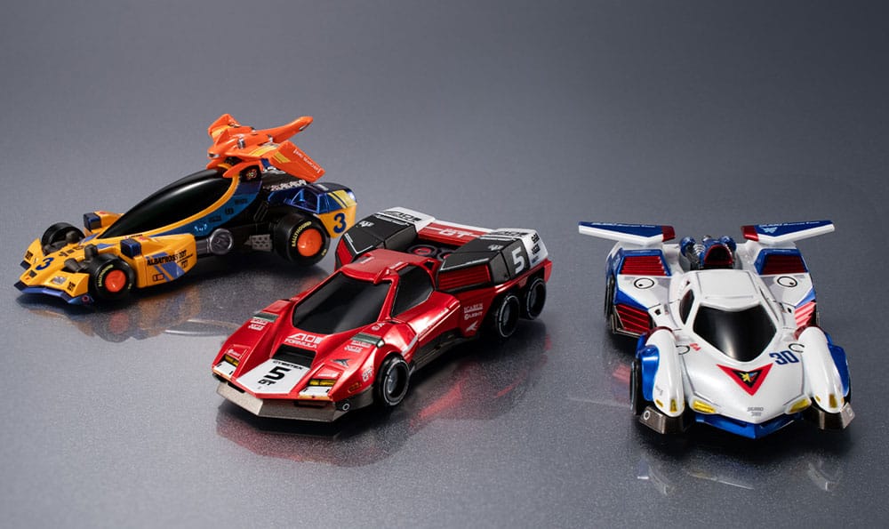 Future GPX Cyber Formula Fahrzeuge 3er-Pack Asurada G.S.X & Albatrander 602 & Aoi Superion GT Set Heritage Edition 7 cm