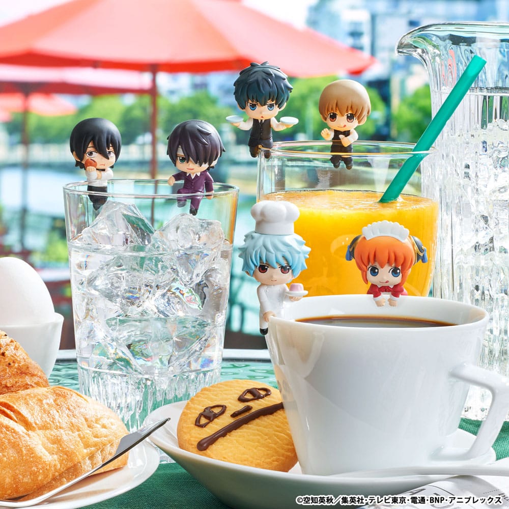Gintama Ochatomo Series Sammelfiguren 5 cm Yorozuya Cafe Sortiment (8)