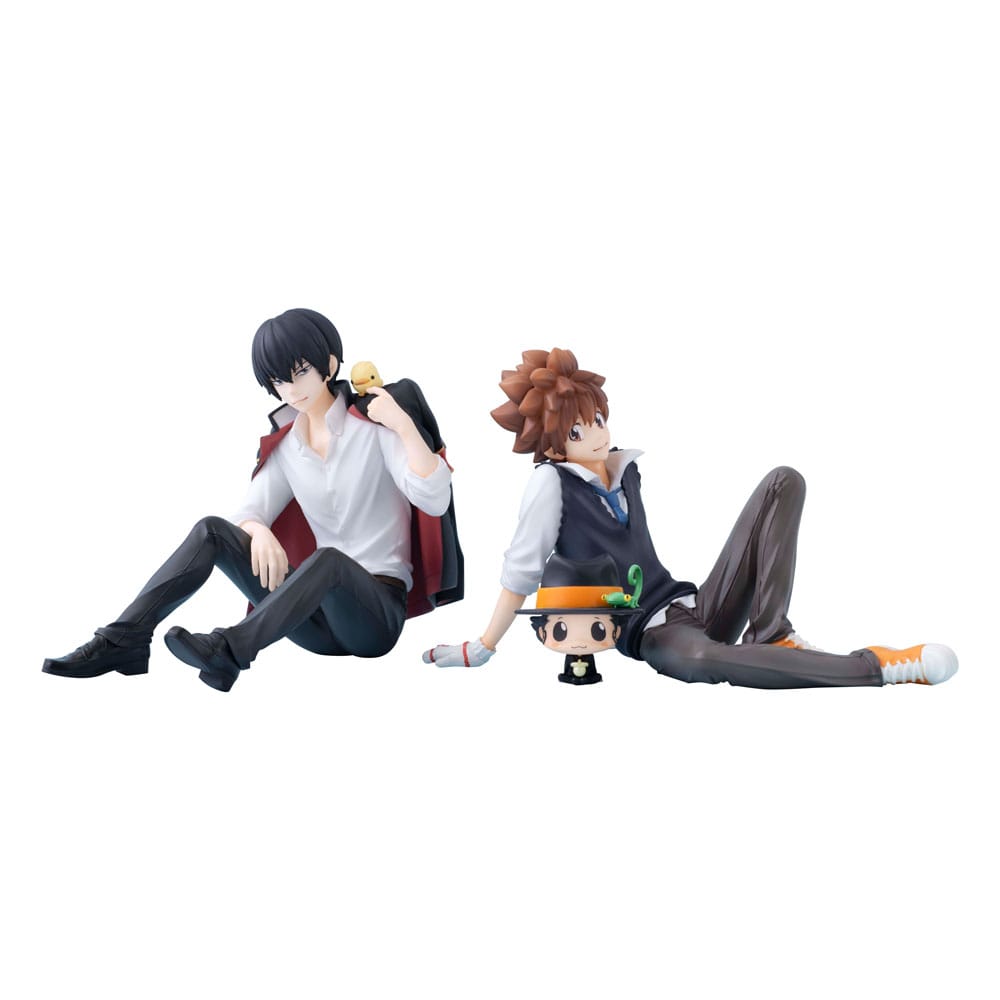 Katekyo Hitman Reborn! G.E.M. Serie PVC Statue Tsuna & Reborn & Hibari & Hibird Palm Size Set 8 cm