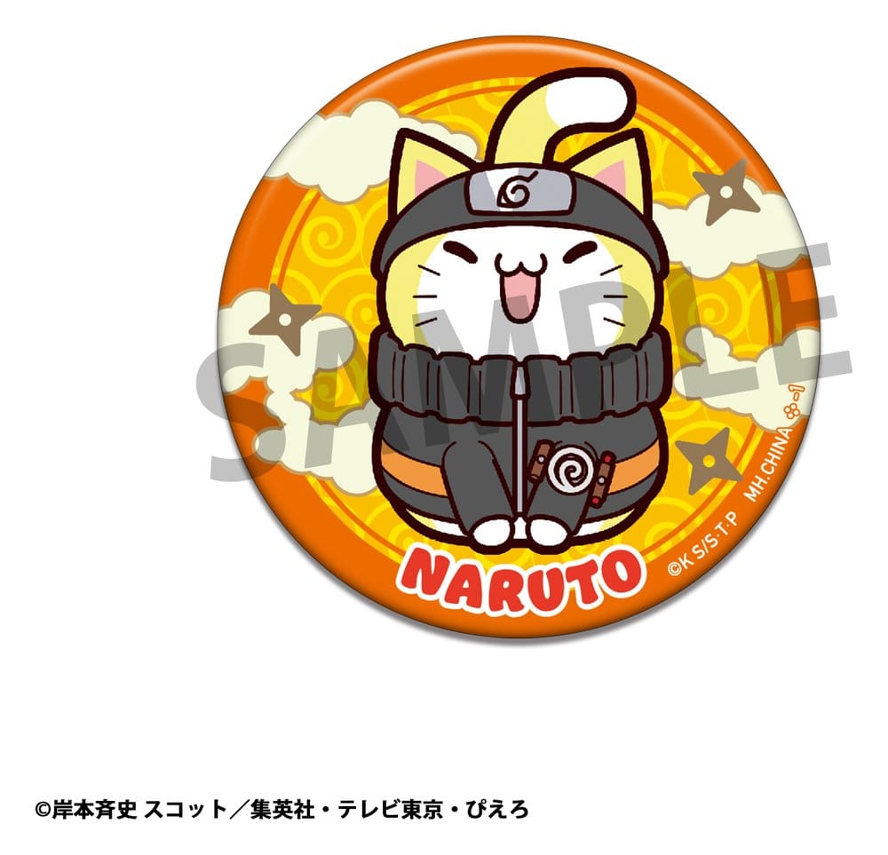 Naruto Shippuden Mega Cat Project Nyaruto! Metall Ansteck-Buttons Collection 2 6 cm Blind Box Sortiment (16)