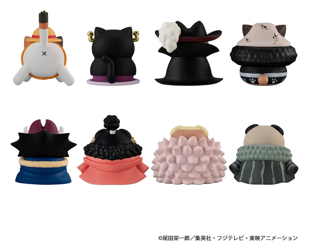 One Piece Mega Cat Project Nyan Piece Nyan! Luffy & the Seven Warlords of the Sea Minifiguren 3 cm Blind Box Display (8) (Repeat)