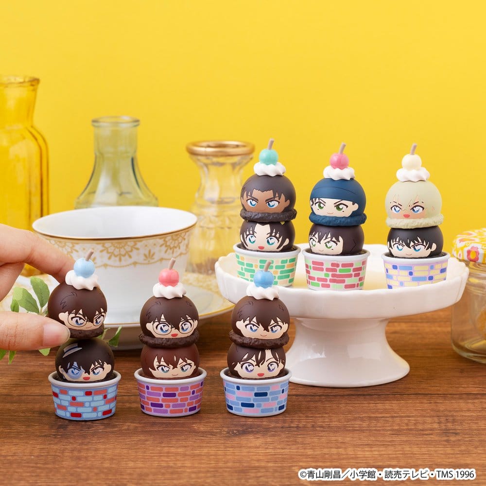 Detective Conan Tsumichen Stack up & Change Minifiguren 8 cm Blind Box Sortiment (6) (with gift)