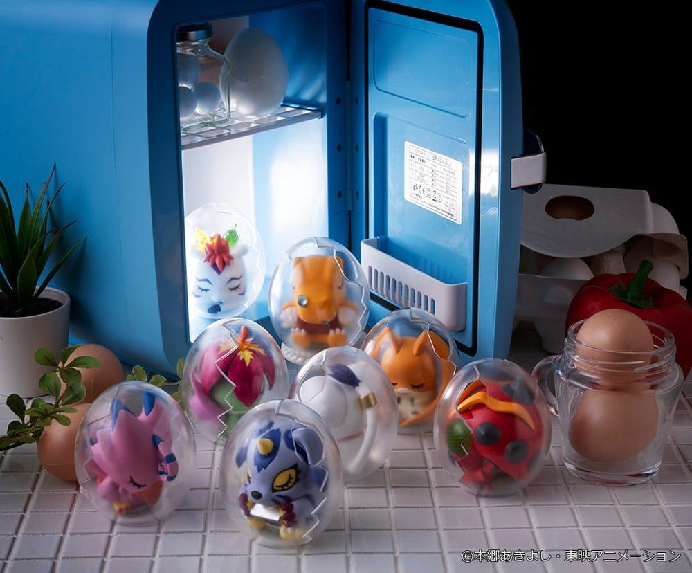 Digimon Adventure Mega Egg Figure Minifiguren Good Night Digicolle! 8 cm Blind Box Display (8)