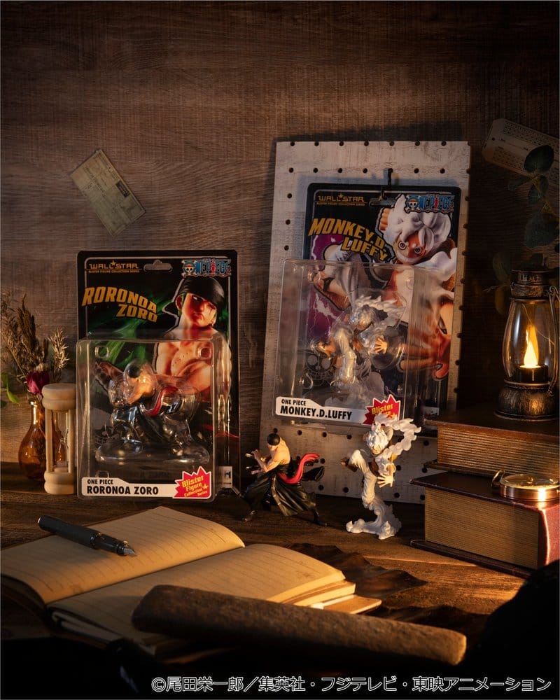 One Piece Wallstar PVC Figuren 2er-Pack Monkey D. Ruffy Gear Fifth & Roronoa Zoro (with gift) 10 cm