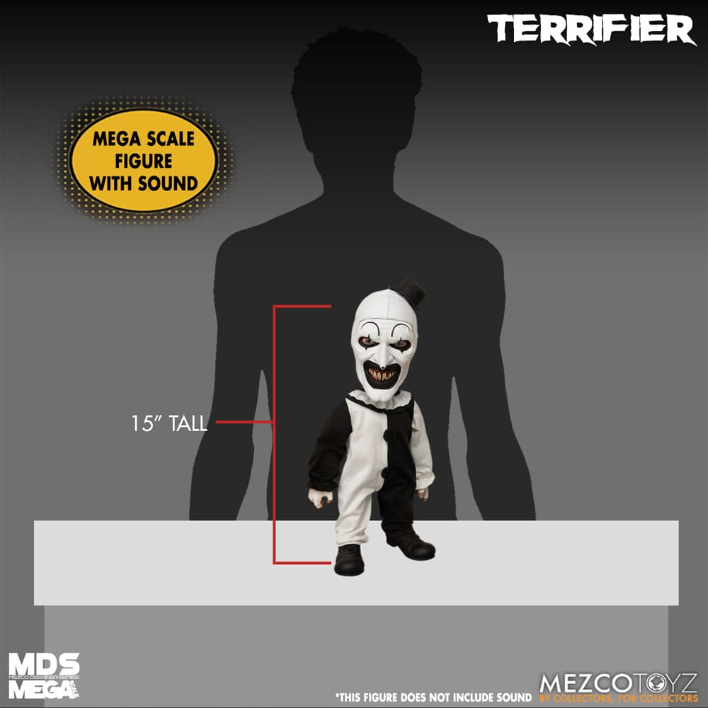 Terrifier MDS Mega Scale Puppe Art the Clown with Sound 38 cm