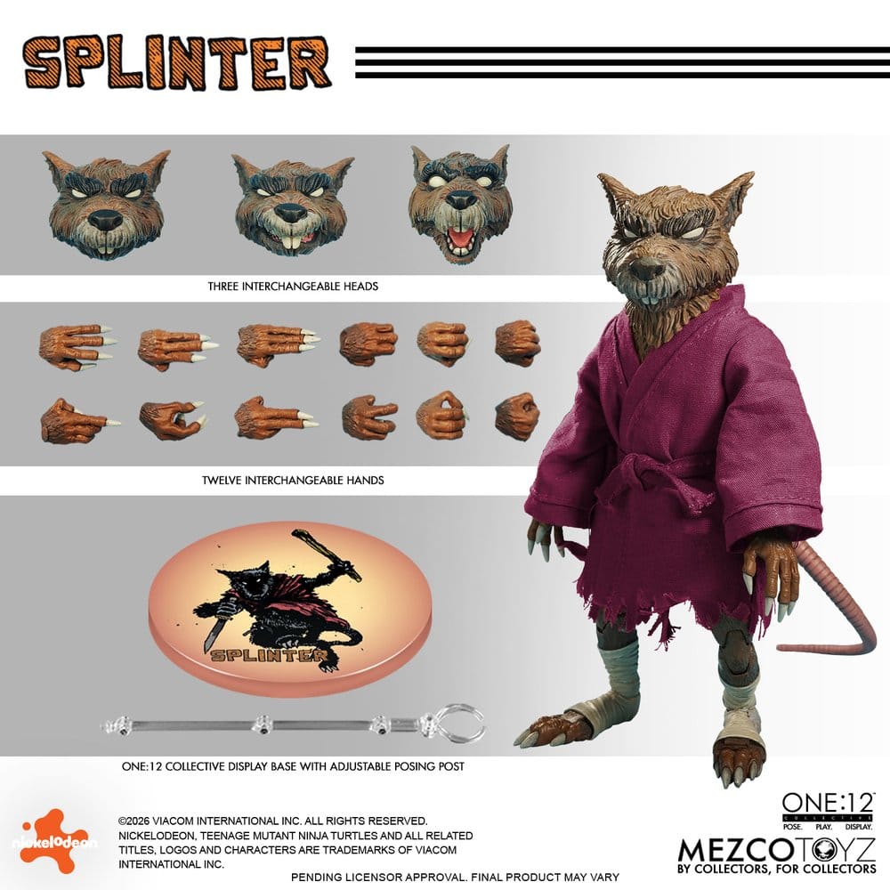 Teenage Mutant Ninja Turtles One:12 Collective Actionfigur 1/12 Splinter 17 cm
