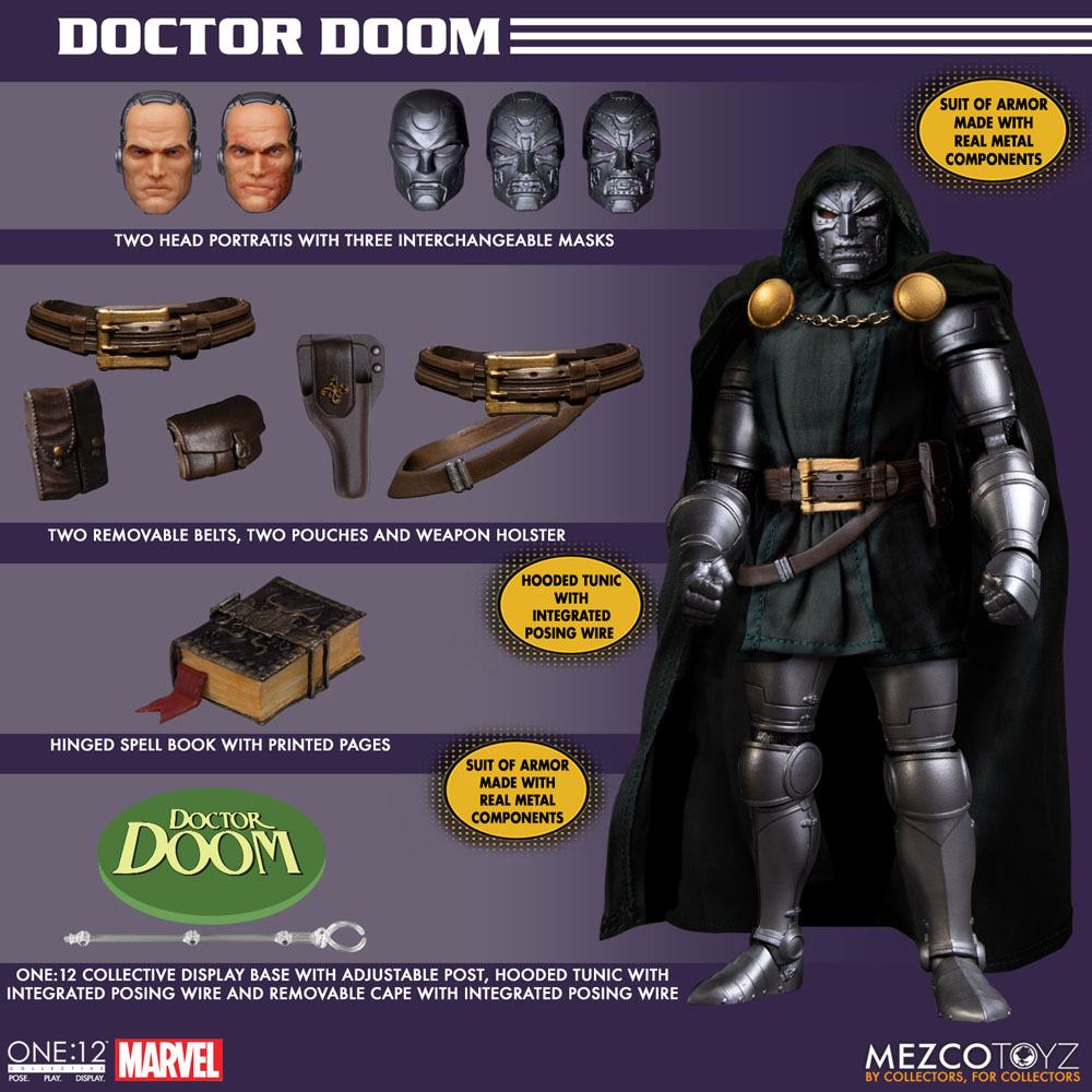 Marvel Actionfigur 1/12 Doctor Doom 17 cm