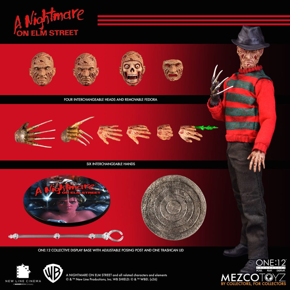 Nightmare On Elm Street Actionfigur 1/12 Freddy Krueger 17 cm