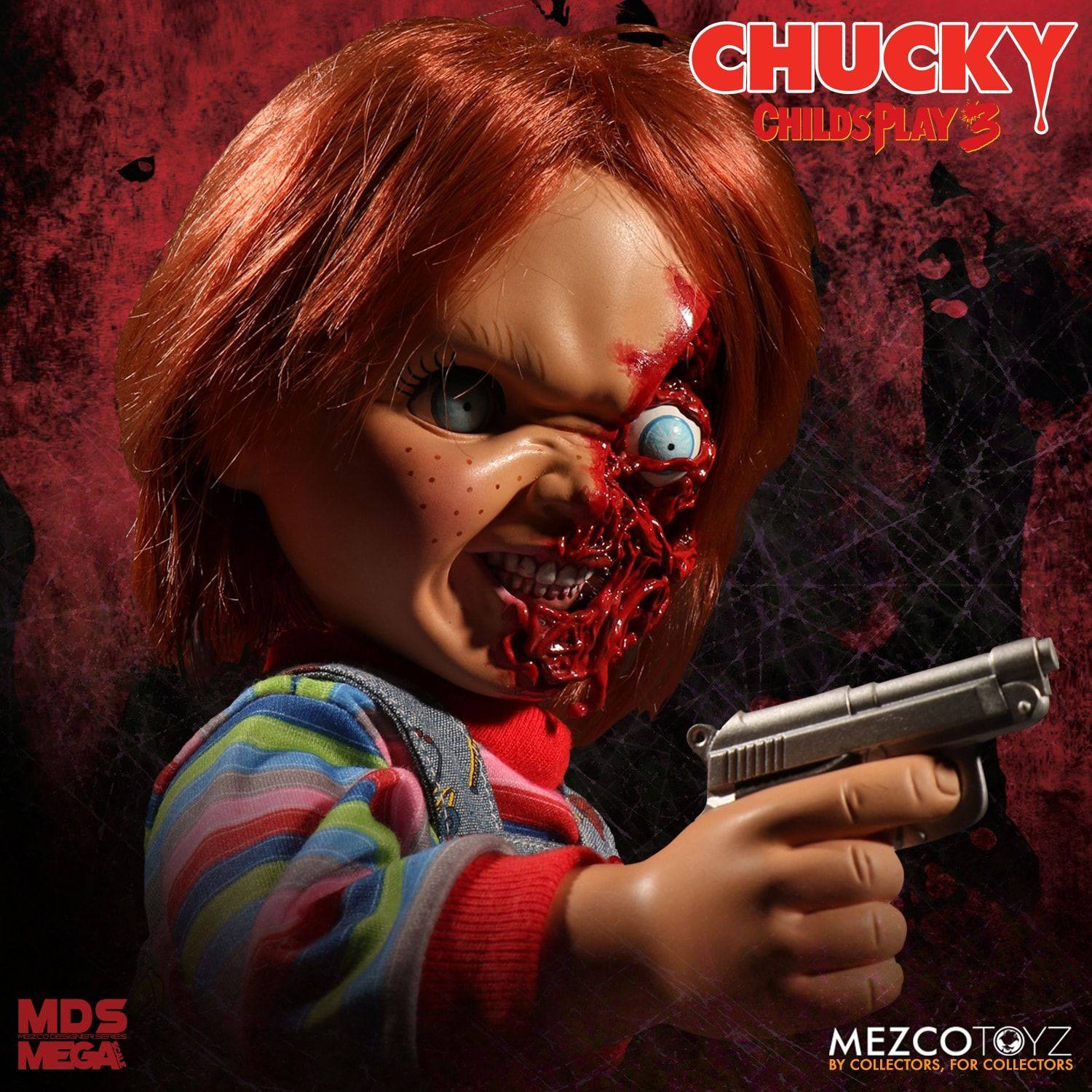Chucky Die Mörderpuppe 3 Designer Series Sprechende Puppe Pizza Face Chucky 38 cm