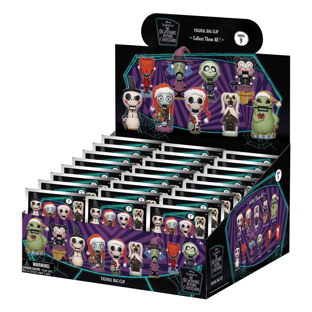 Nightmare Before Christmas 3D PVC-Taschenanhänger Glow in the Dark Serie 9 Display (24)