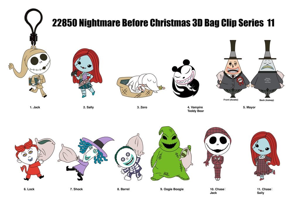 The Nightmare Before Christmas 3D PVC-Taschenanhänger Serie 11 Blind Bag Display (24)