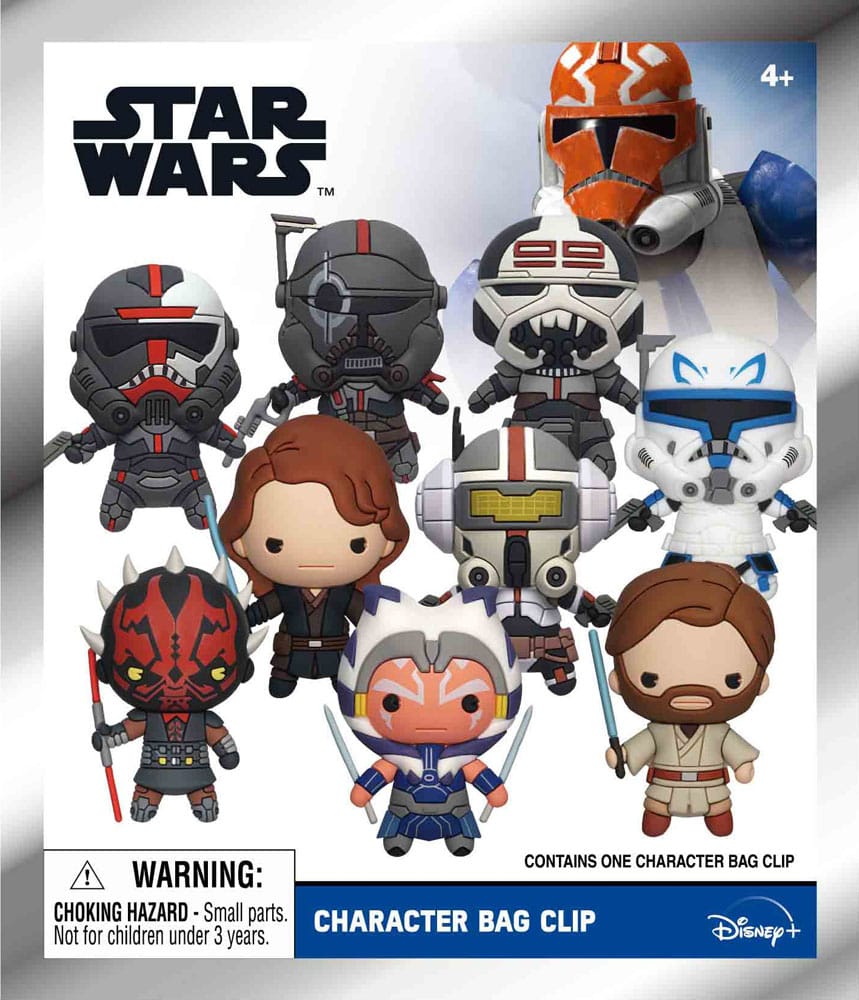 Star Wars Clone Wars 3D PVC-Taschenanhänger Series 4 Display (24)