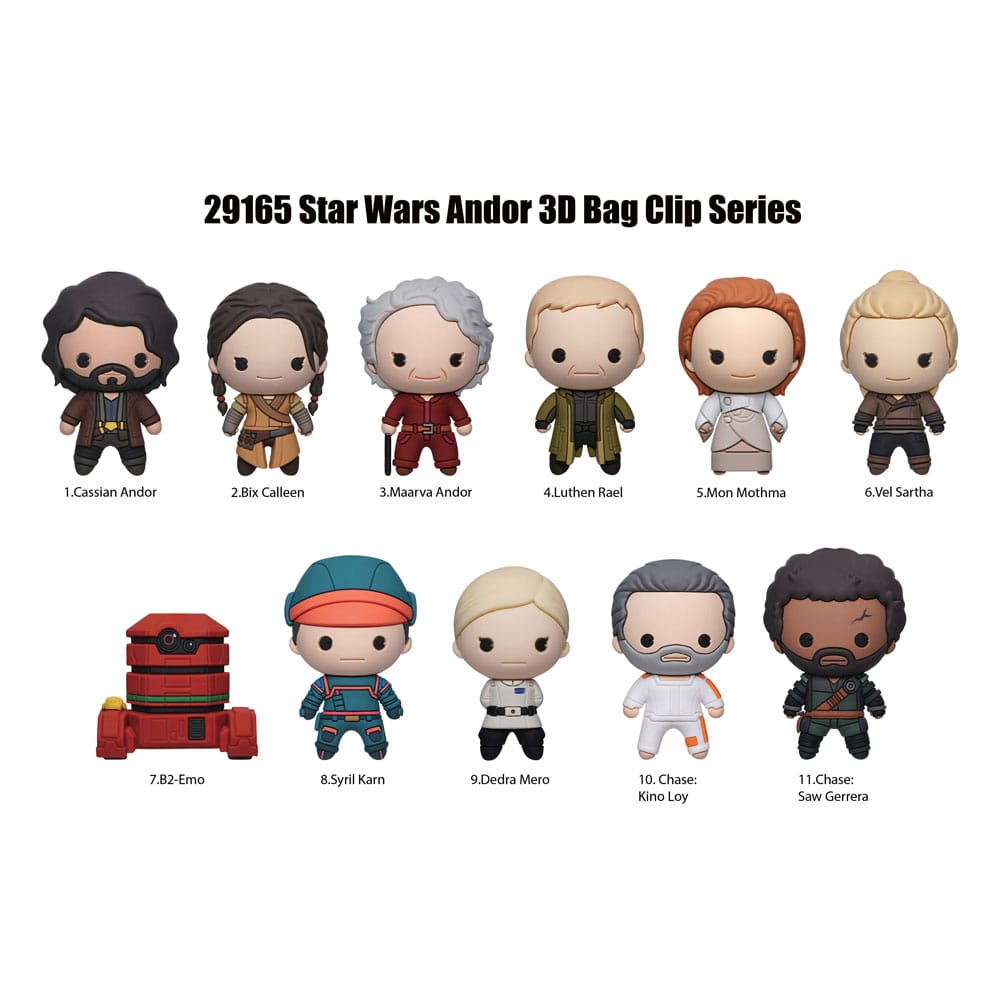 Star Wars 3D PVC-Taschenanhänger Andor Display (24)