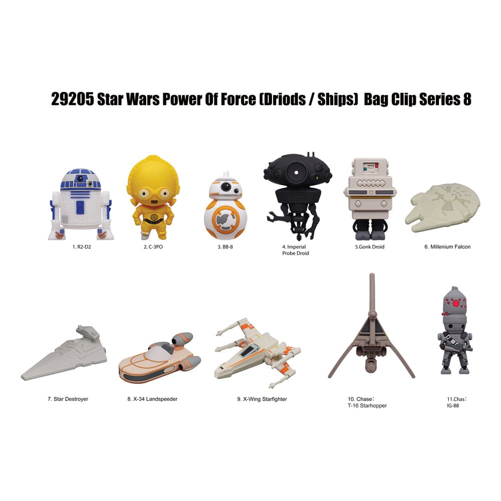 Star Wars PVC-Taschenanhänger Series 8 Power Of Force Display (24)