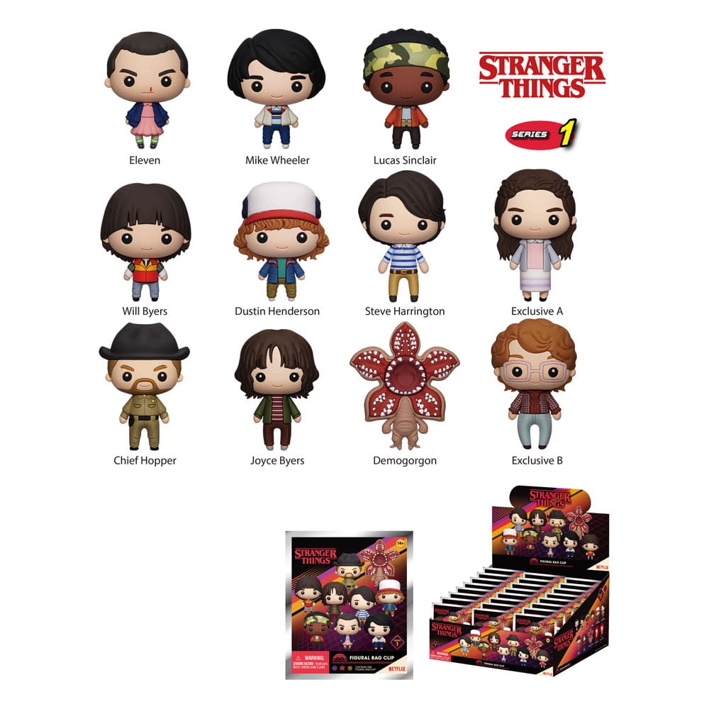 Stranger Things PVC-Taschenanhänger Series 1 Display (24)