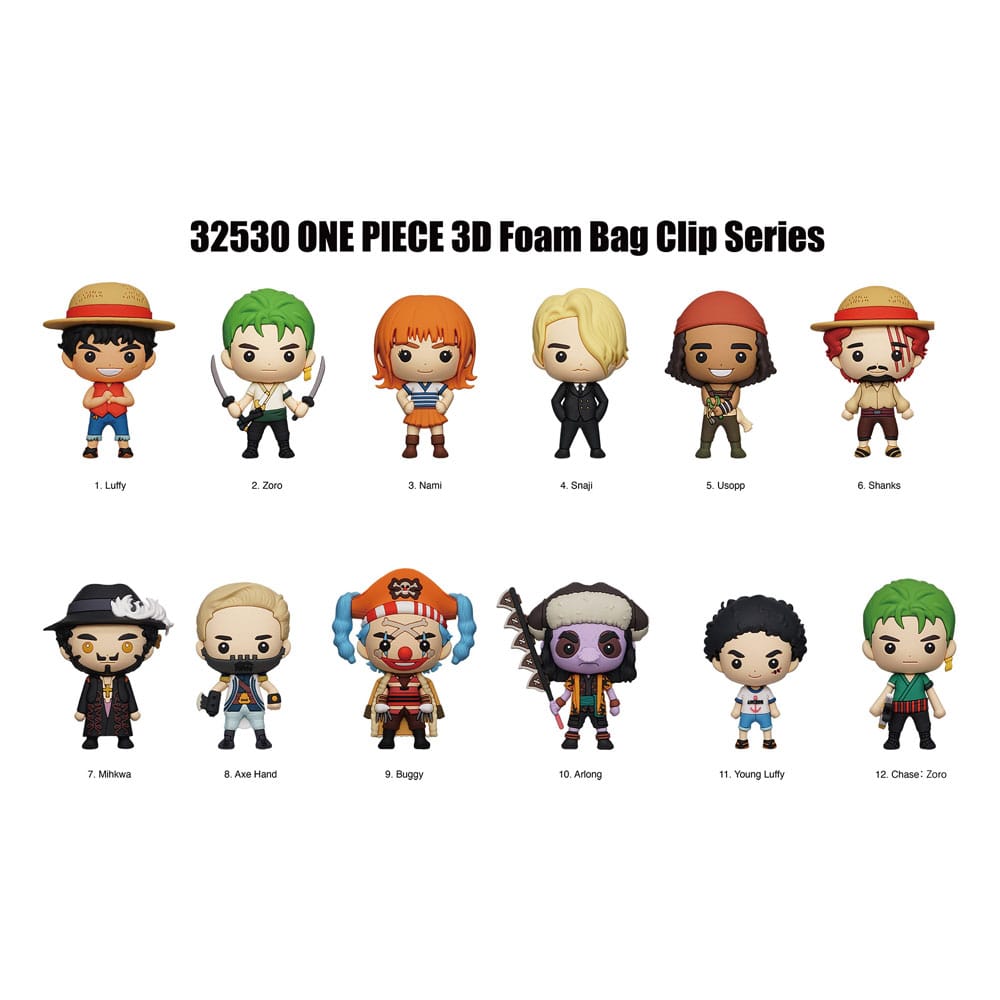 One Piece 3D PVC-Taschenanhänger Netflix Series 1 Display (24)