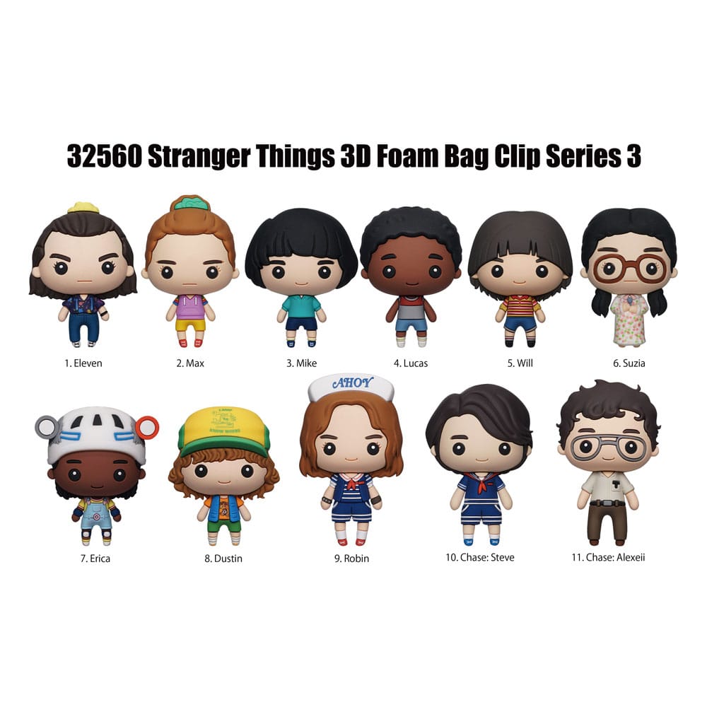 Stranger Things 3D PVC-Taschenanhänger Series 3 Display (24)