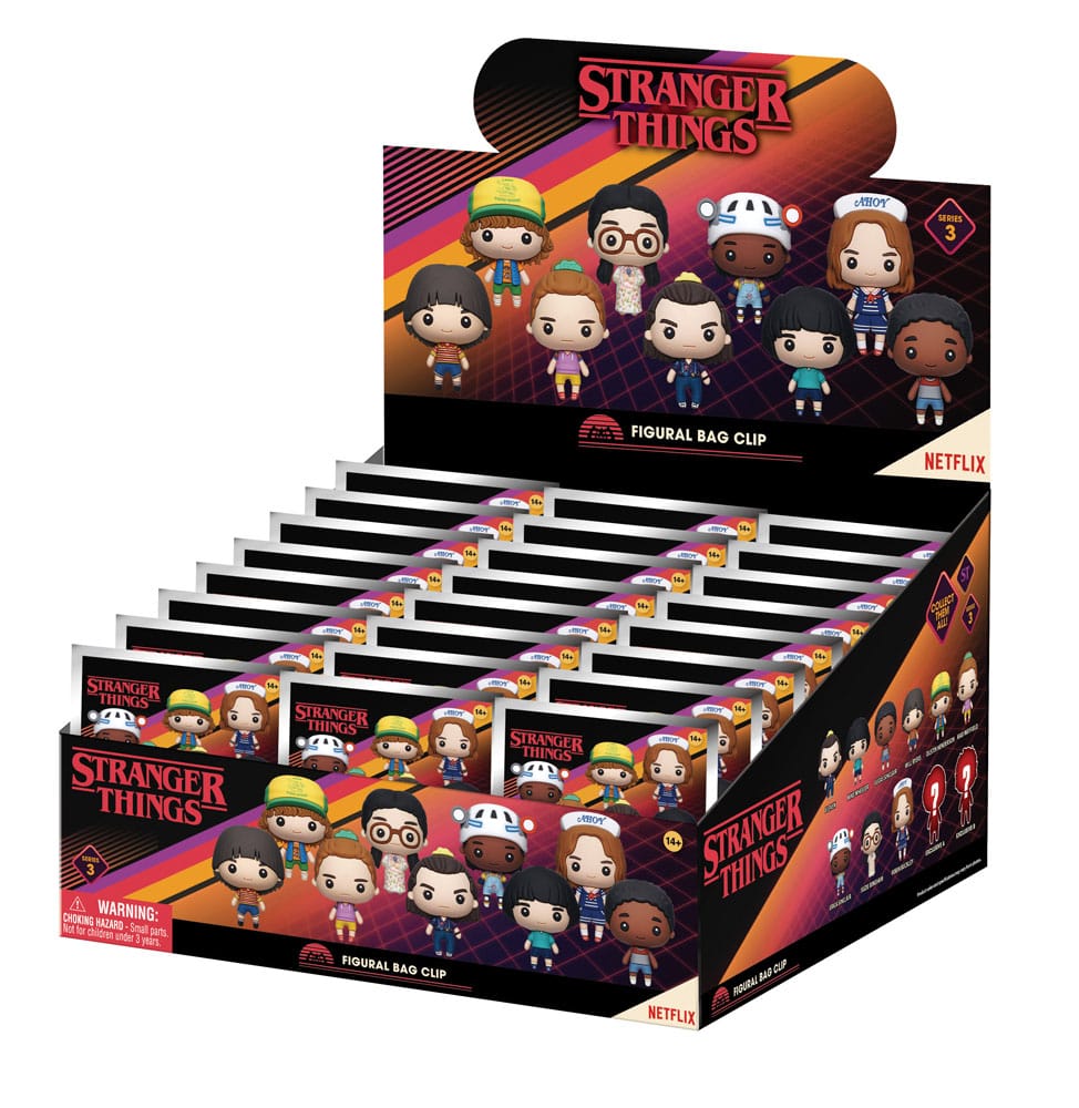 Stranger Things 3D PVC-Taschenanhänger Series 3 Display (24)