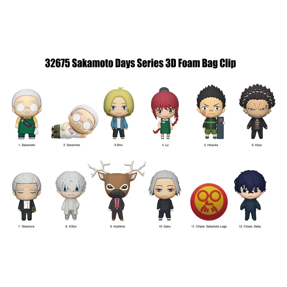 Sakamoto Days 3D PVC-Taschenanhänger Serie 2 Display (24)