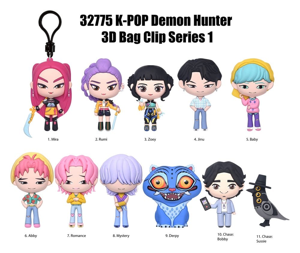 K-Pop Demon Hunter 3D PVC-Taschenanhänger Series 1 Display (24)