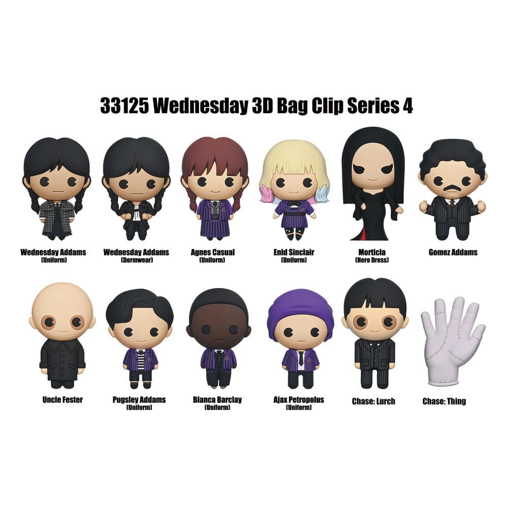 Wednesday 3D PVC-Taschenanhänger Serie 4 Display (24)