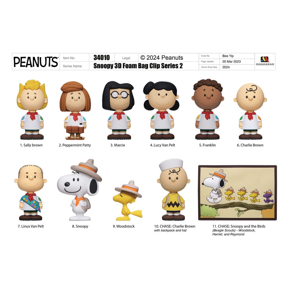 Die Peanuts 3D PVC-Taschenanhänger Snoopy Series 2 Display (24)