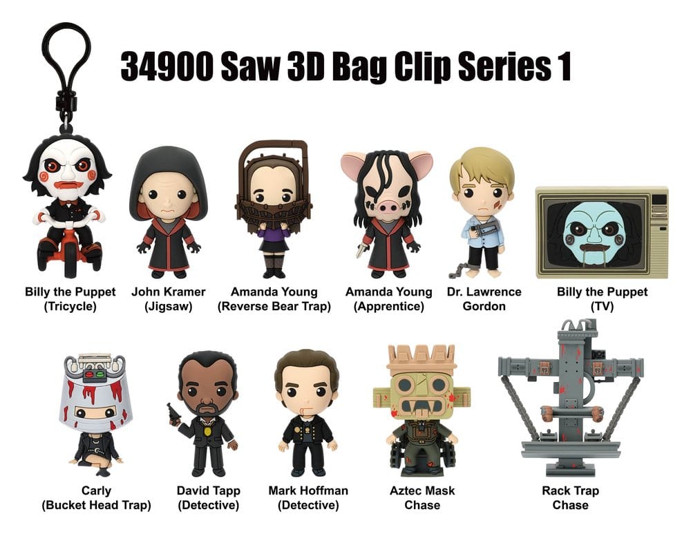 Saw 3D PVC-Taschenanhänger Serie 1 Blind Bag Display (24)