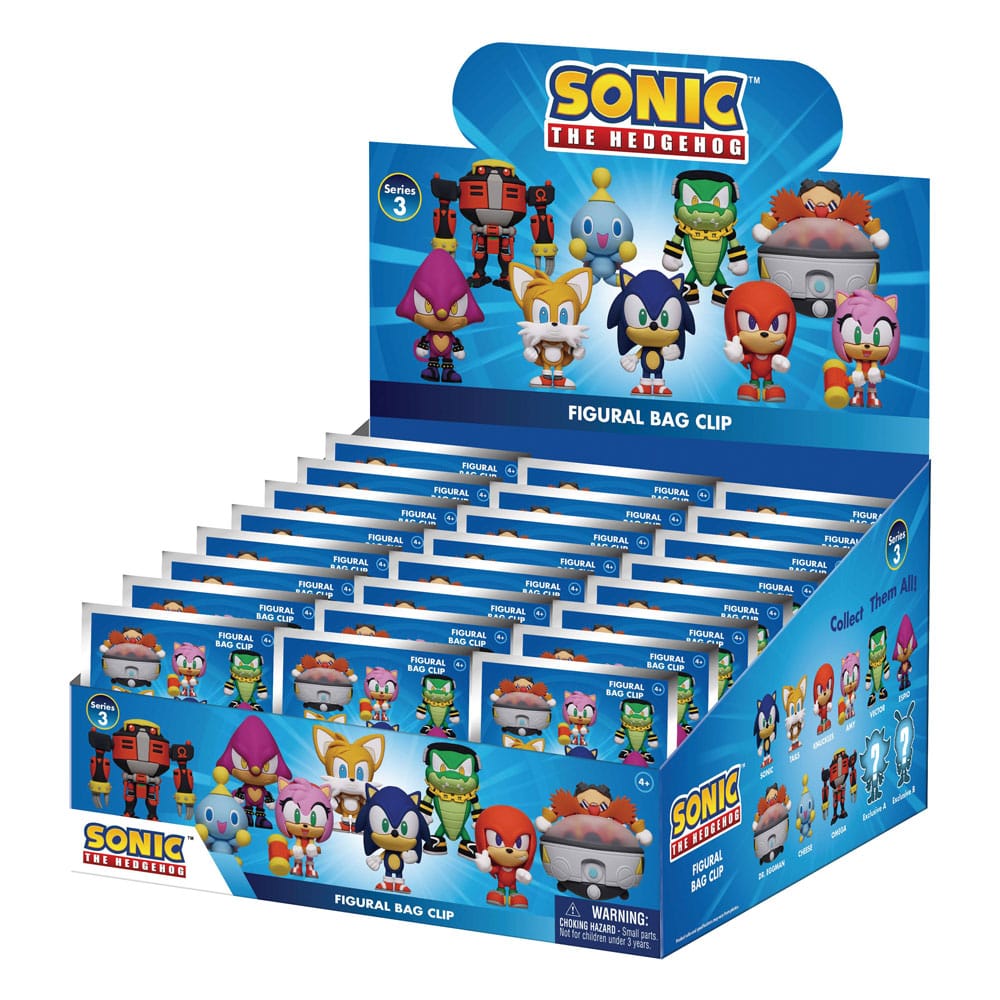 Sonic - The Hedgehog 3D PVC-Taschenanhänger Series 3 Display (24)