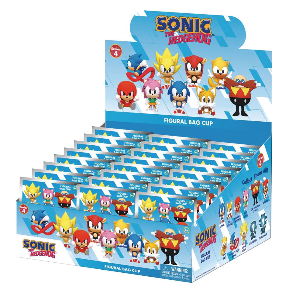 Sonic the Hedgehog PVC-Taschenanhänger Series 4 Display (24)