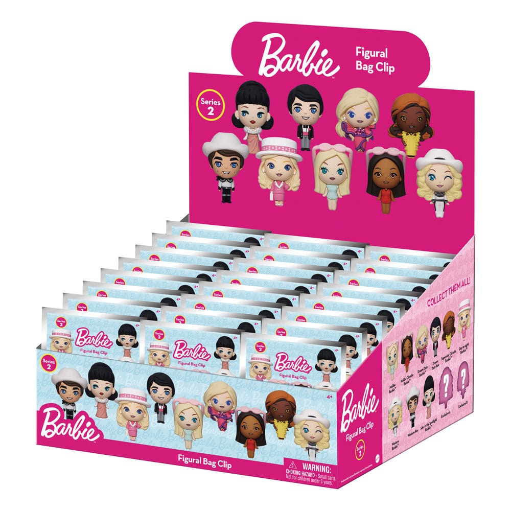 Barbie 3D PVC-Taschenanhänger Serie 2 Display (24)