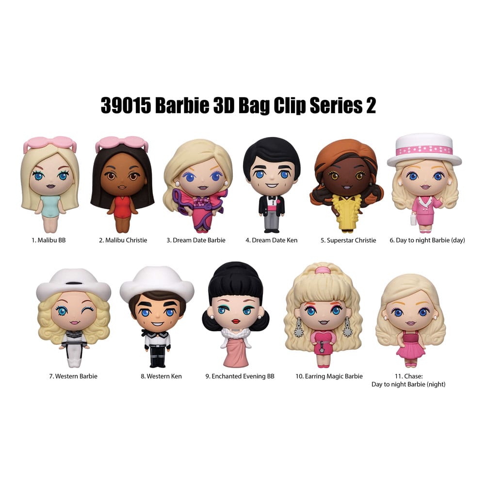 Barbie 3D PVC-Taschenanhänger Serie 2 Display (24)