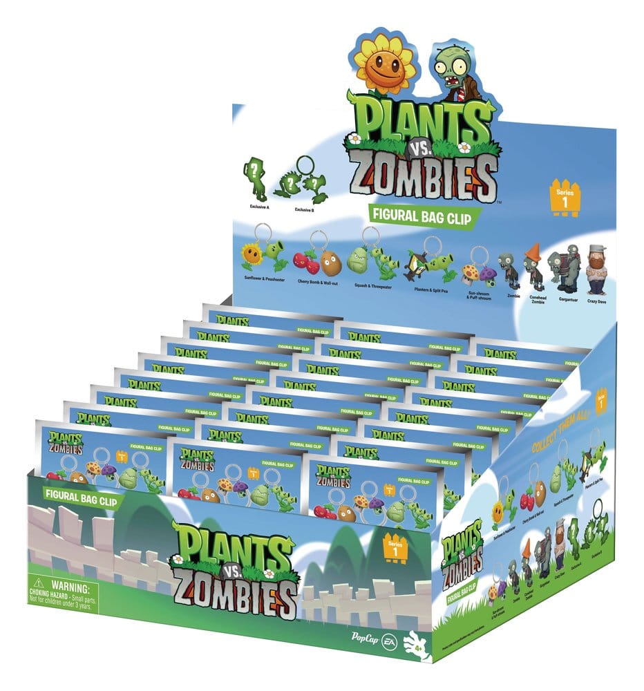 Plants vs. Zombies 3D PVC-Taschenanhänger Serie 1 Display (24)