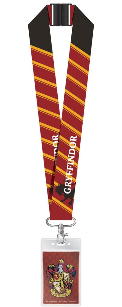 Harry Potter Luxus-Schlüsselband mit Kartenhalter Gryffindor