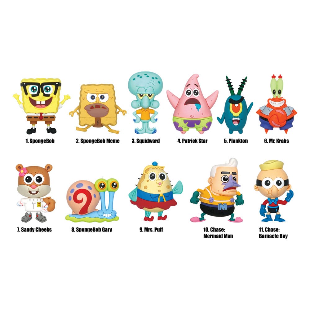 SpongeBob Schwammkopf 3D PVC-Taschenanhänger Classic Series 3 Display (24)