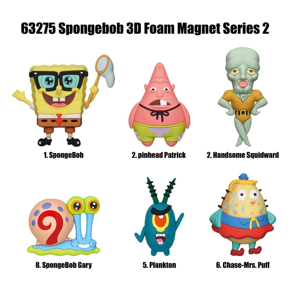 SpongeBob Schwammkopf Magnete blind pack Series 2 Display (12)